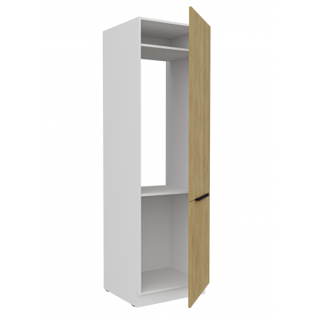 Zabudowa lodówki 60 cm CREMA dąb cremona / biały mat 60 LO-210 2F